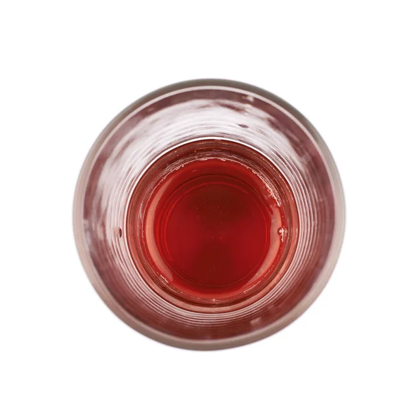 Verre de jus rouge isolé — Photo