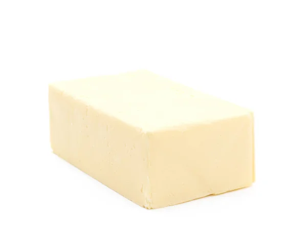 Blok plátek másla, samostatný — Stock fotografie