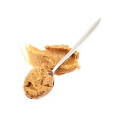 Fıstık ezmesi yayılmış izole