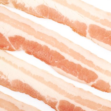 Çiğ Jambon dilimleri ile kaplı yüzey