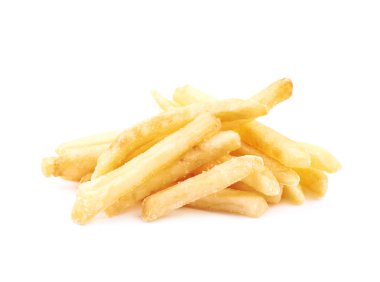 patates kızartması izole yığını