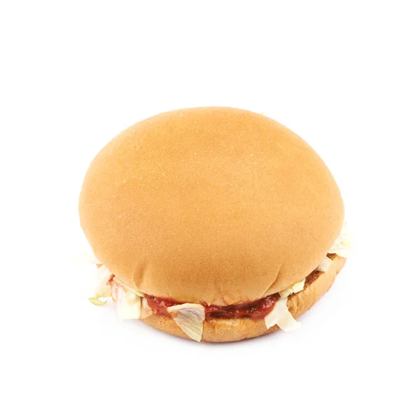 Composição genérica do hambúrguer isolada — Fotografia de Stock