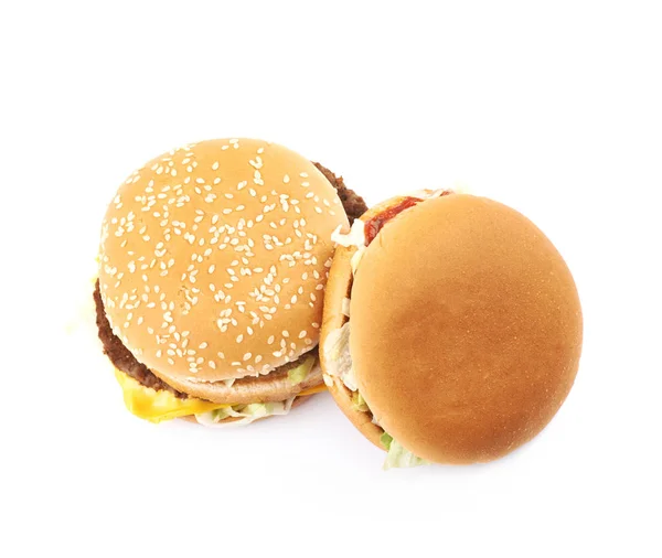 Obecný burger složení, samostatný — Stock fotografie