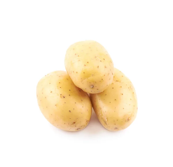 Composizione di patate crude isolata — Foto Stock