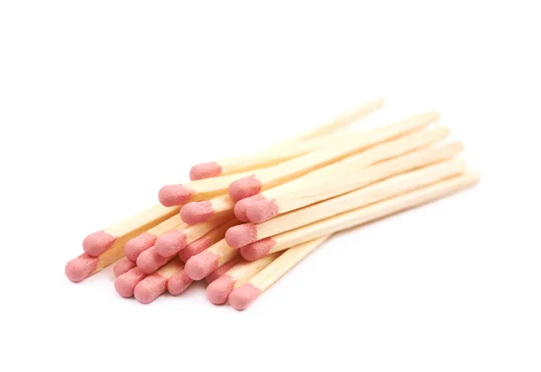 Pile of wooden matches isolated — Stock Photo, Image