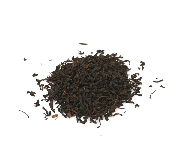 Högen av torkade te lämnar isolerade — Stockfoto