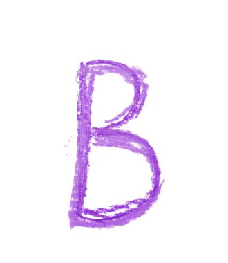 Tek elle çizilmiş mektup izole