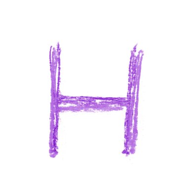 Tek elle çizilmiş mektup izole