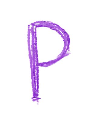 Tek elle çizilmiş mektup izole