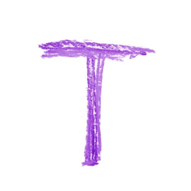 Tek elle çizilmiş mektup izole