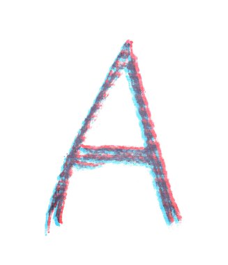 Tek elle çizilmiş mektup izole