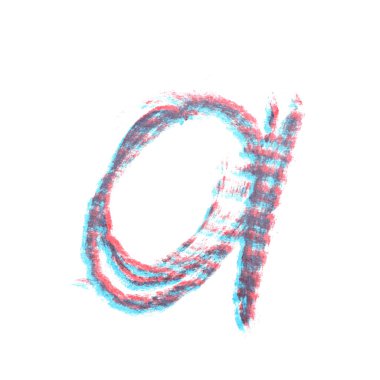 Tek elle çizilmiş mektup izole