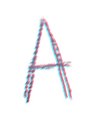 Tek elle çizilmiş mektup izole