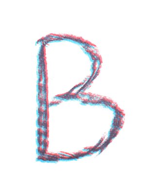 Tek elle çizilmiş mektup izole