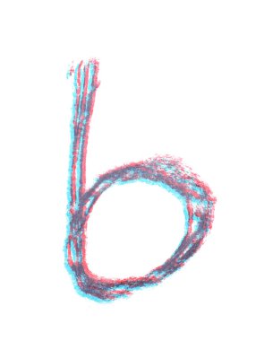 Tek elle çizilmiş mektup izole