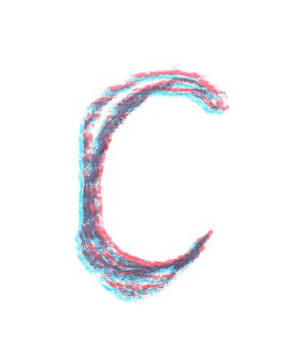 Tek elle çizilmiş mektup izole