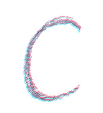 Tek elle çizilmiş mektup izole