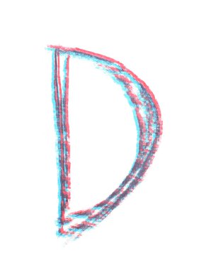 Tek elle çizilmiş mektup izole