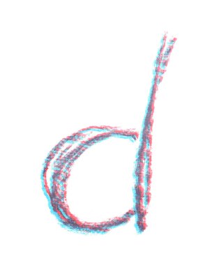 Tek elle çizilmiş mektup izole