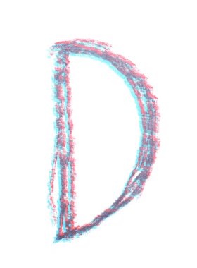 Tek elle çizilmiş mektup izole