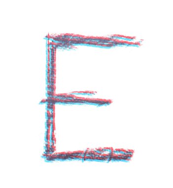 Tek elle çizilmiş mektup izole