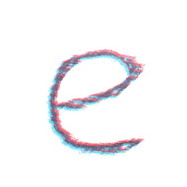 Tek elle çizilmiş mektup izole