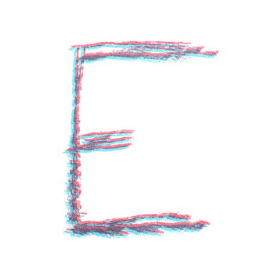 Tek elle çizilmiş mektup izole