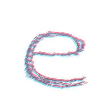 Tek elle çizilmiş mektup izole