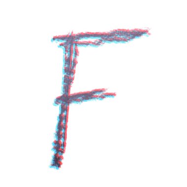 Tek elle çizilmiş mektup izole