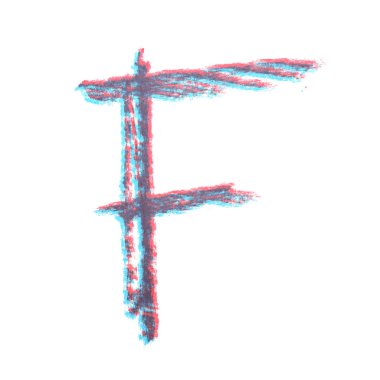 Tek elle çizilmiş mektup izole