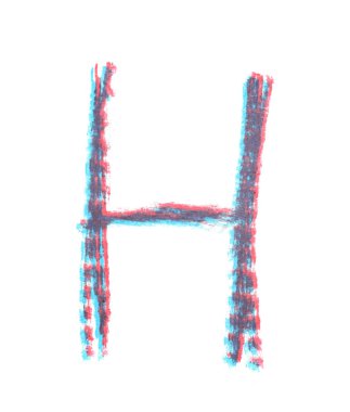 Tek elle çizilmiş mektup izole