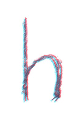 Tek elle çizilmiş mektup izole