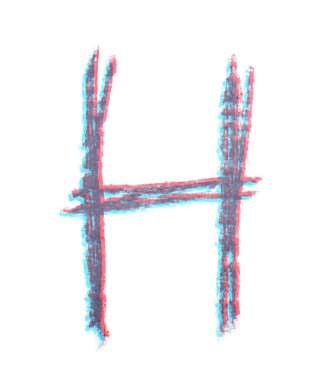 Tek elle çizilmiş mektup izole