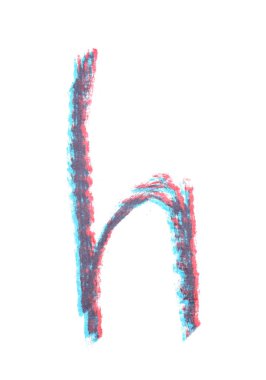 Tek elle çizilmiş mektup izole