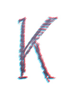 Tek elle çizilmiş mektup izole