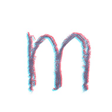 Tek elle çizilmiş mektup izole