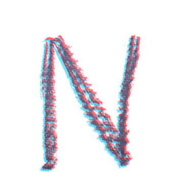 Tek elle çizilmiş mektup izole