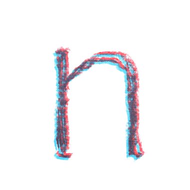 Tek elle çizilmiş mektup izole