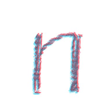 Tek elle çizilmiş mektup izole