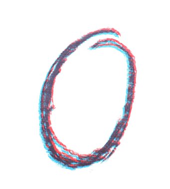 Tek elle çizilmiş mektup izole