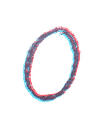 Tek elle çizilmiş mektup izole