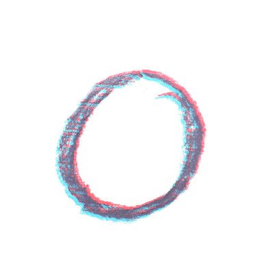 Tek elle çizilmiş mektup izole