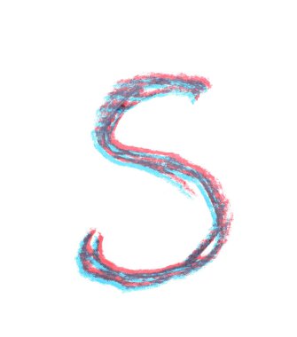 Tek elle çizilmiş mektup izole