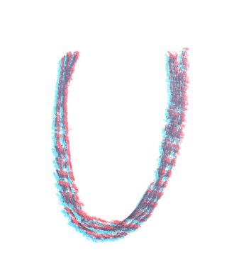 Tek elle çizilmiş mektup izole