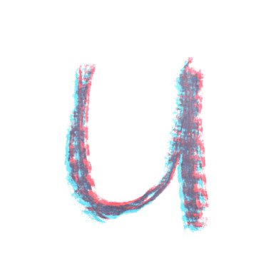 Tek elle çizilmiş mektup izole