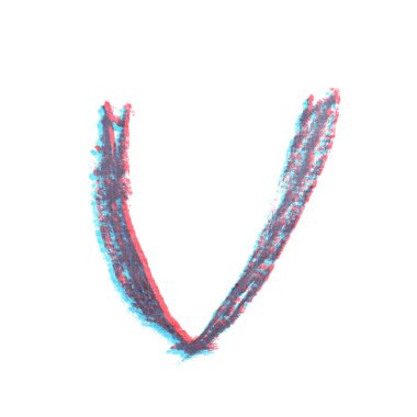 Tek elle çizilmiş mektup izole