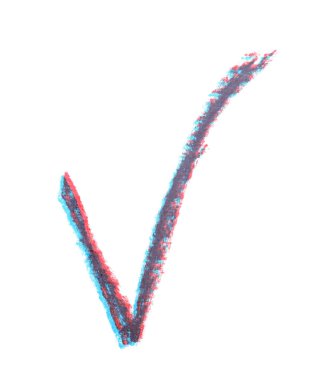 Çizilmiş Evet onay işareti işaret