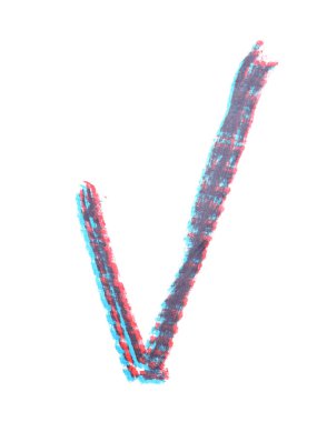 Çizilmiş Evet onay işareti işaret