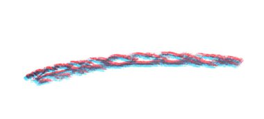 Elle çizilmiş hat izole