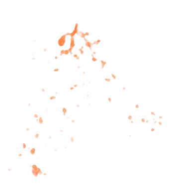 Sıvı sıçrama izole hareket halinde düşer